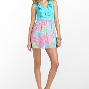 Lilly Pulitzer Aqua Printed Shift Dress